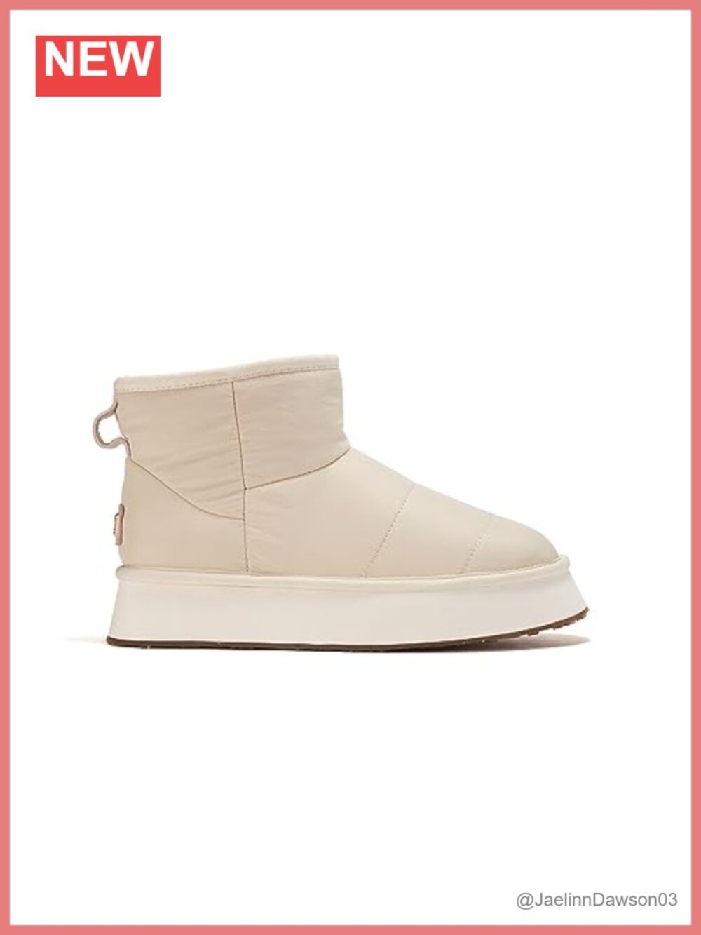 Quilted Mid-Calf Pull-On Boots EVA Faux Fur Leather Shearling Suede
